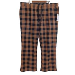 GOODFELLOW & CO Mens Tan NWT Sleepwear Plaid Buffalo Check Winter 3X Sweatpants